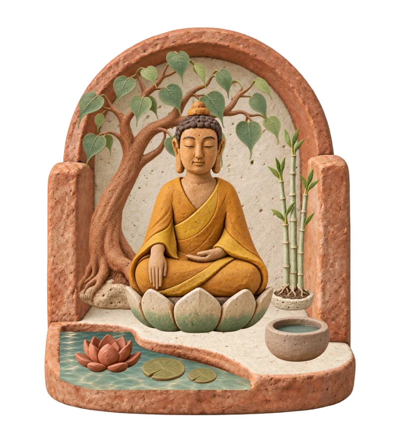 Buddha's Bodhi courtyard.